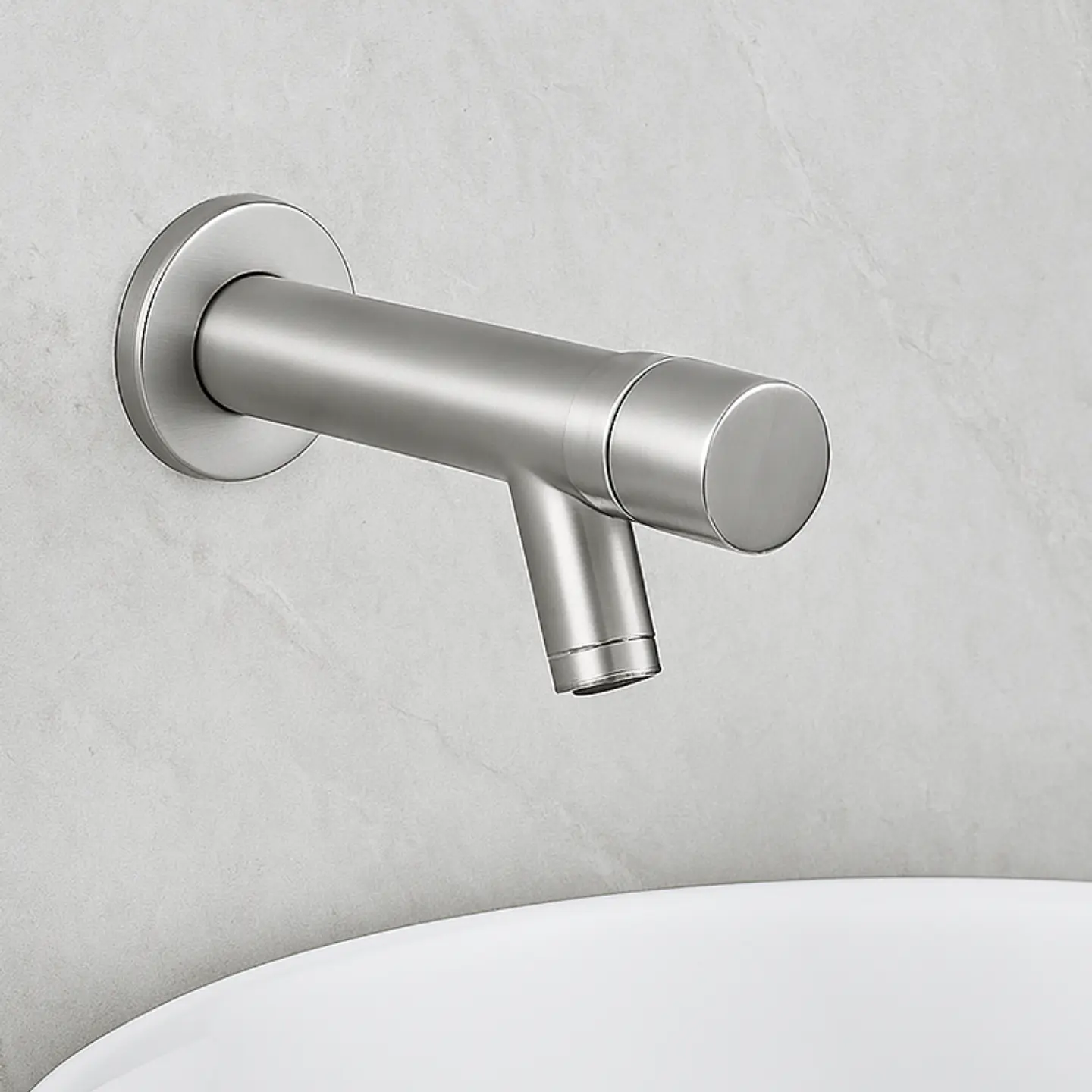 Llave Temporizada de Acero Inoxidable Satinado para Lavabos  2