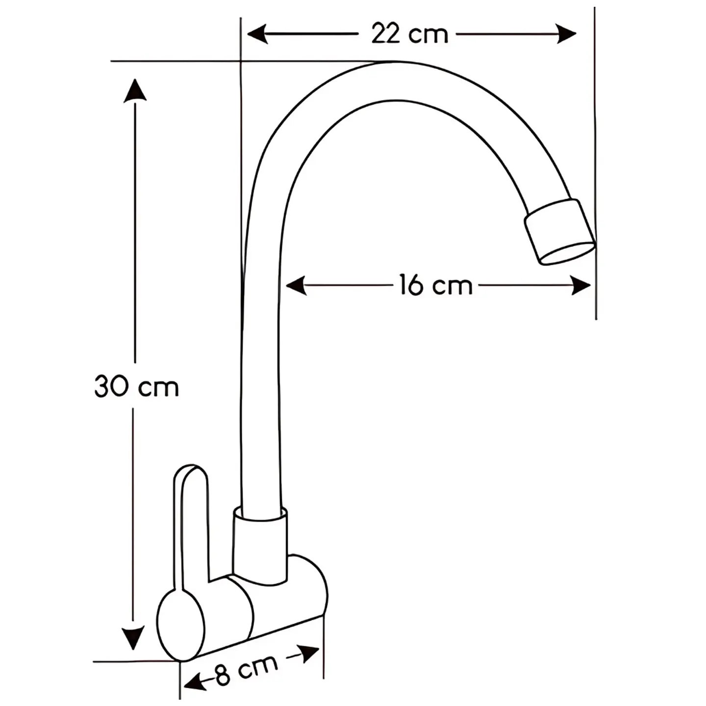 Llave Ganso para Cocina en Bronce Cromado 3