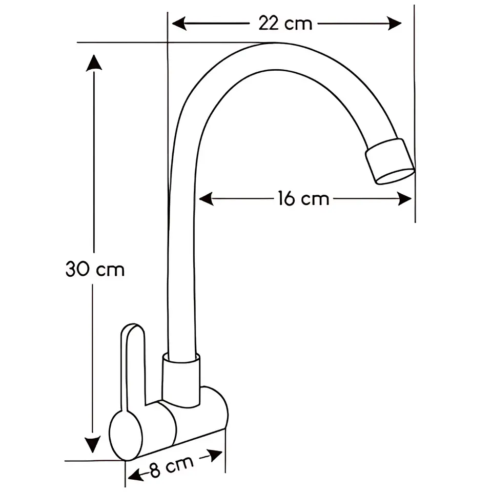 Llave Ganso para Cocina en Bronce Cromado 3