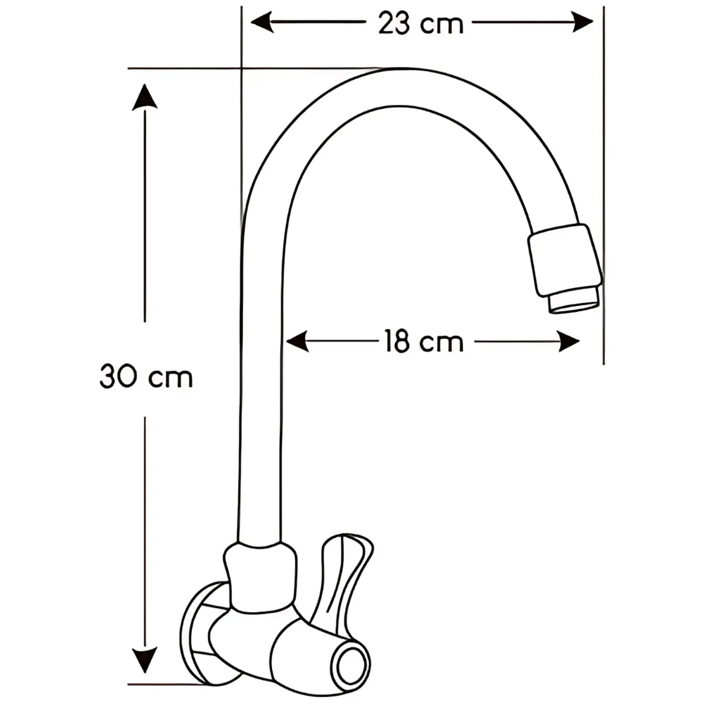 Llave Ganso para Cocina en Bronce Cromado Funcional 3
