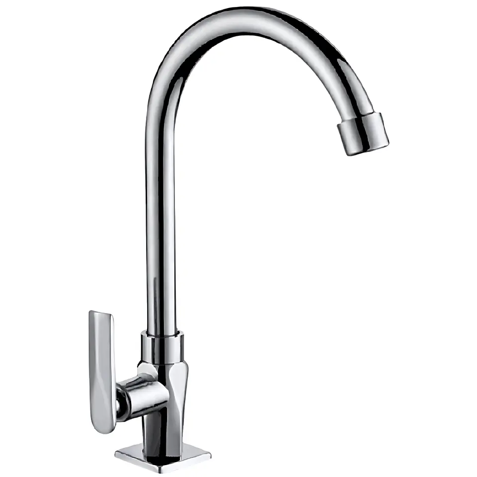 Llave Ganso para Cocina de Acero Cromado Moderno 1