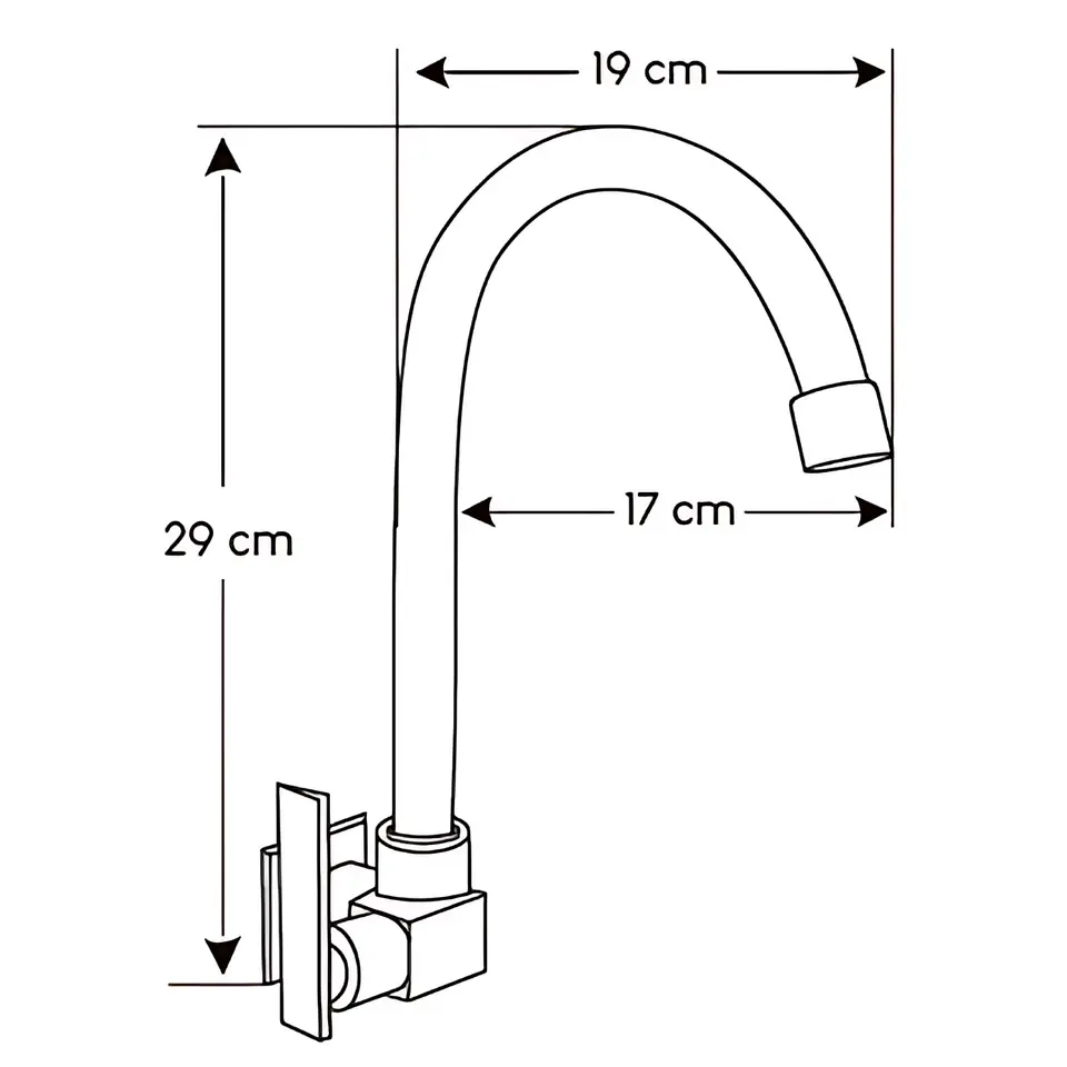 Llave Ganso para Cocina de Bronce Cromado Sofisticado 3