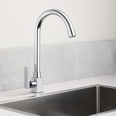Llave Ganso para Cocina de Bronce Cromado Sofisticado