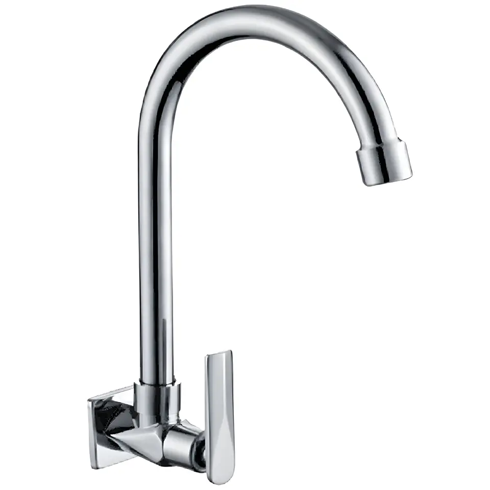 Llave Ganso para Cocina de Bronce Cromado Durable 1