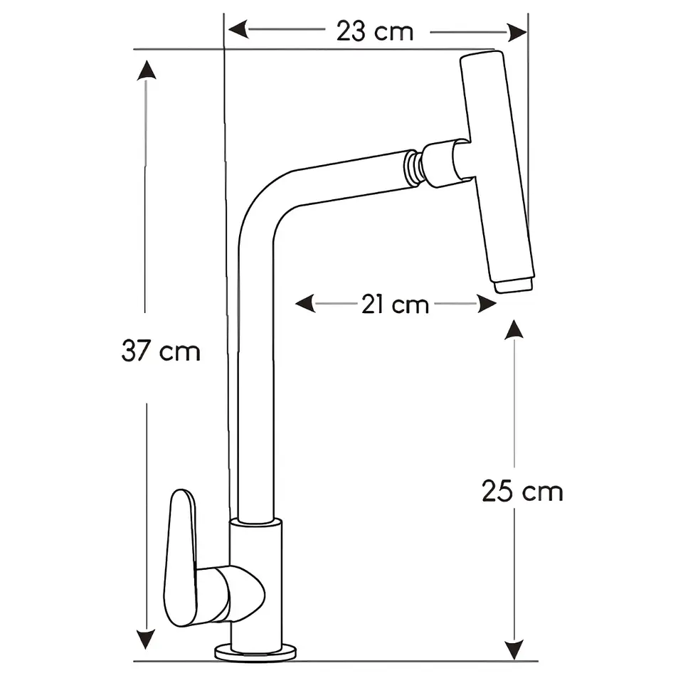 Llave Ganso para Cocina de Acero Inoxidable Negro Moderno 3