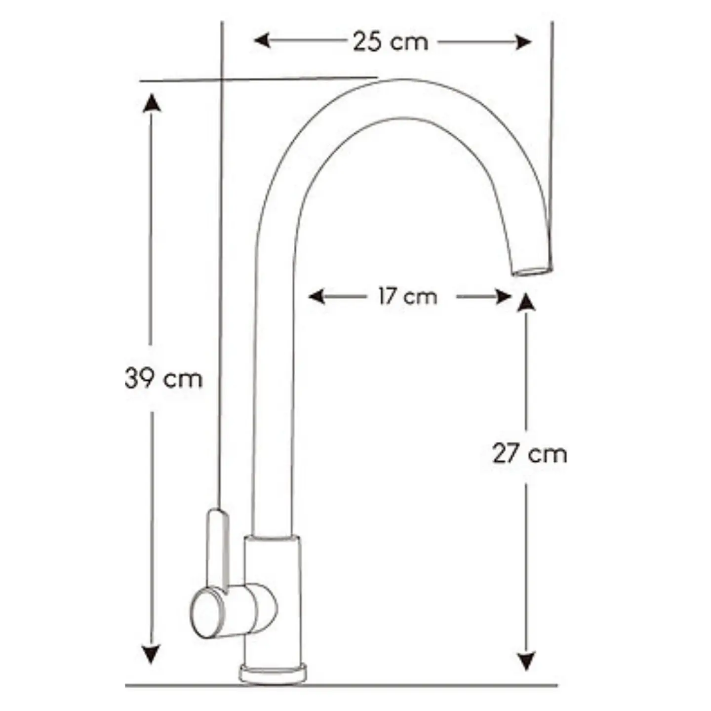 Llave Ganso para Cocina de Acero Inoxidable Negro Satinado Sofisticado 4