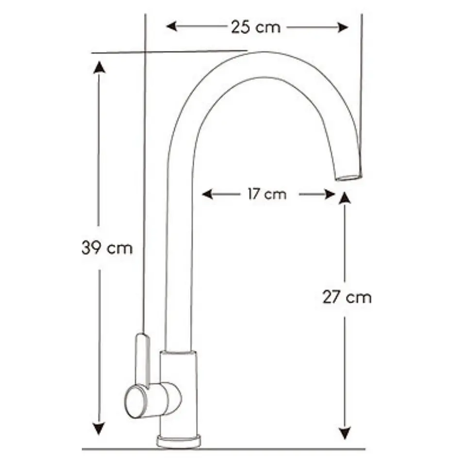 Llave Ganso para Cocina de Acero Inoxidable Negro Satinado Sofisticado 4