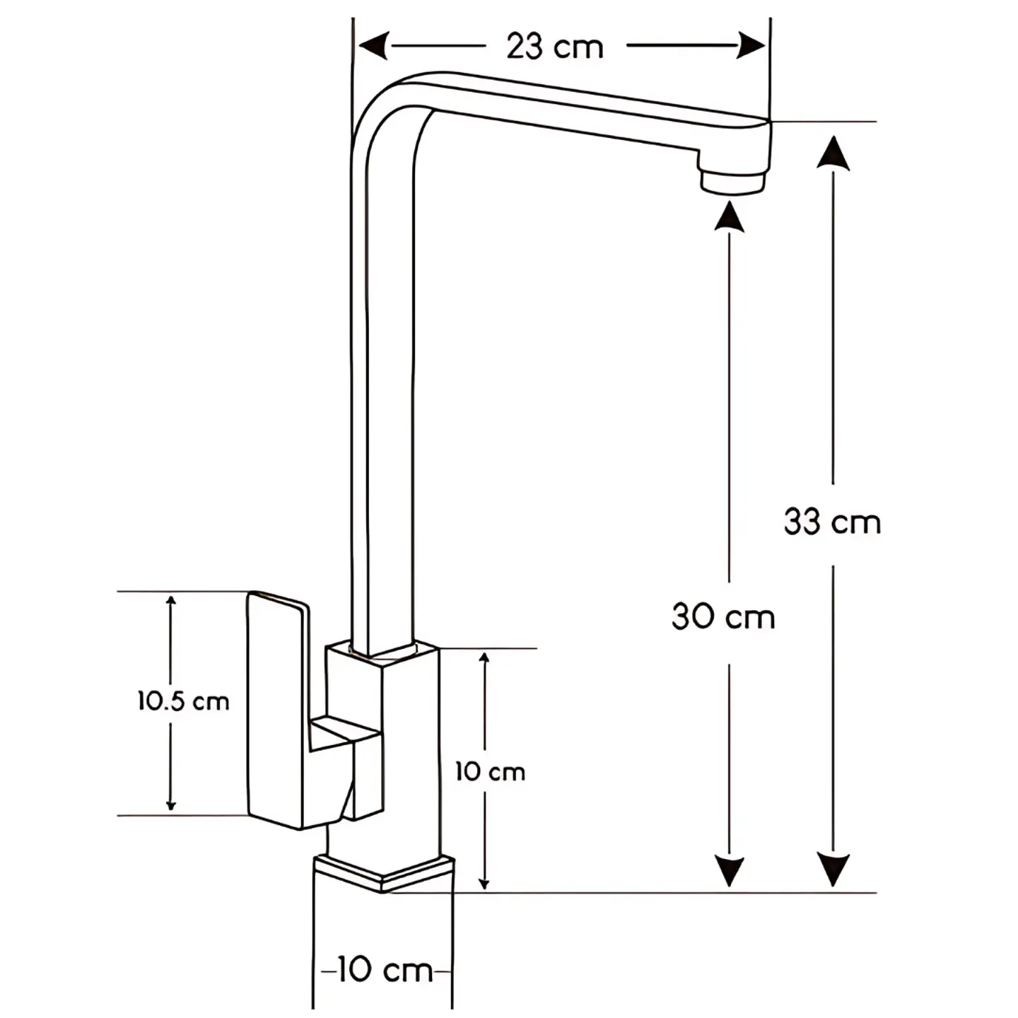 Llave Ganso para Cocina de Acero Inoxidable Negro de Lujo 3