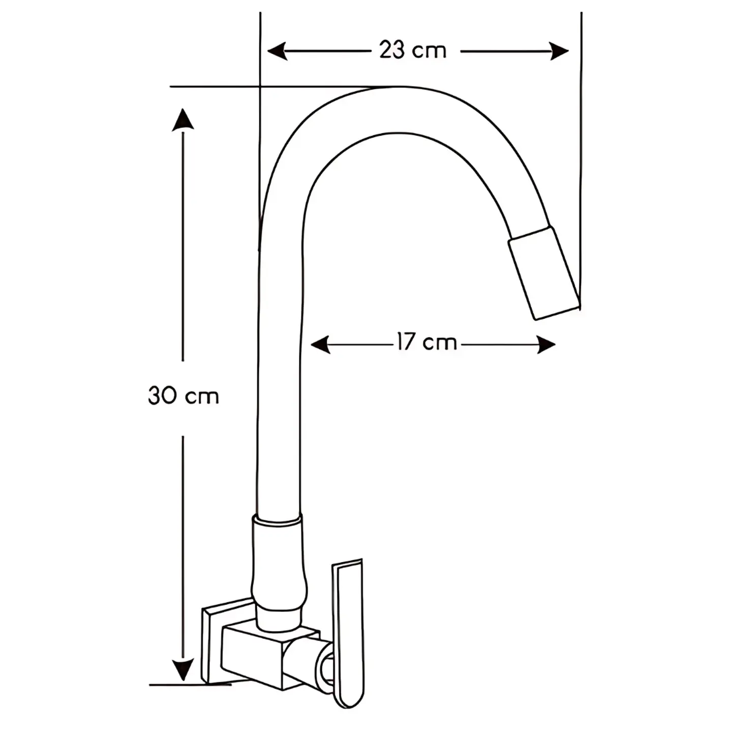 Llave Ganso para Cocina de Bronce Cromado Flexible de Colores 3