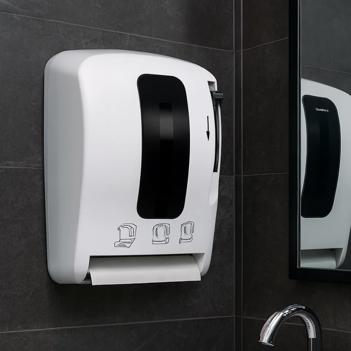Dispensador de Papel Toalla Jumbo con Palanca 2
