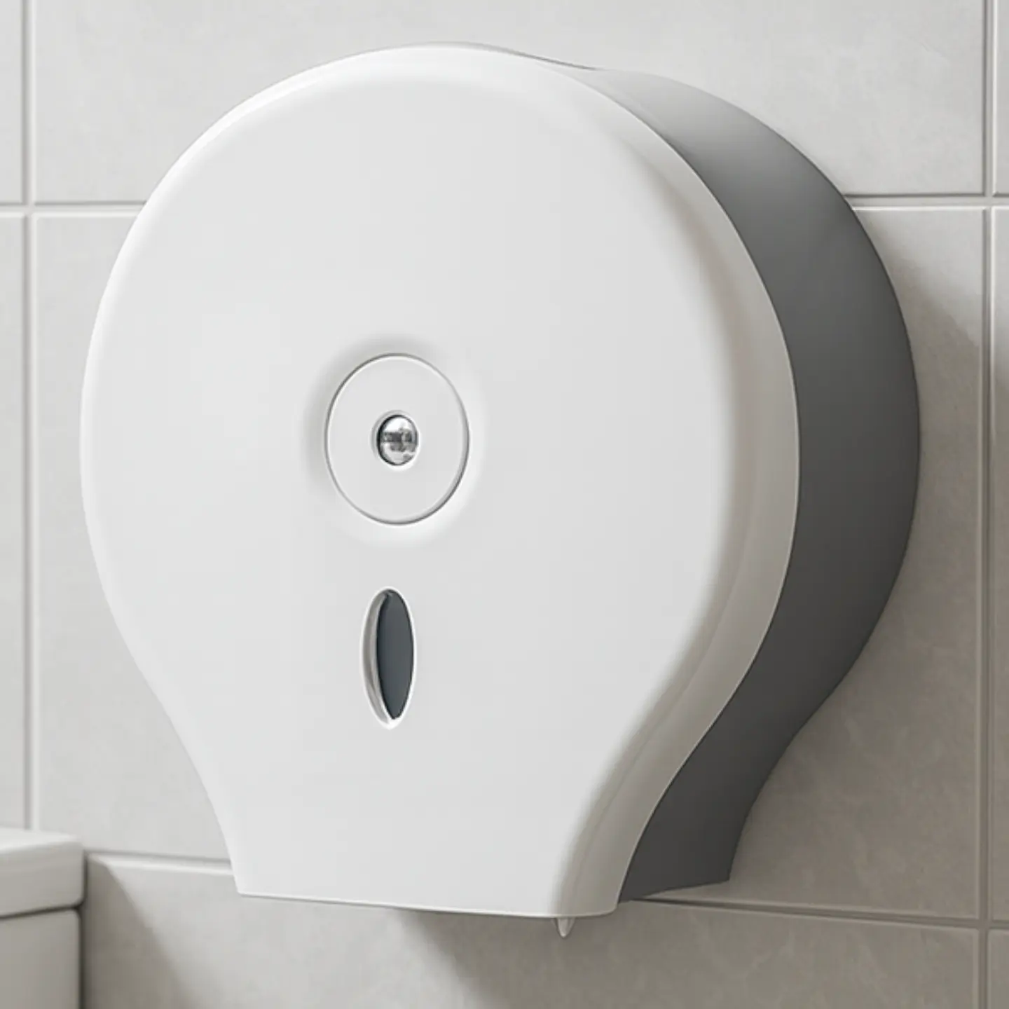 Dispensador de Papel Higiénico Jumbo ABS Blanco Resistente 2