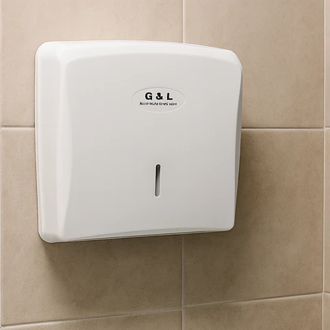 Dispensador de Papel Toalla P/Hojas ABS Blanco