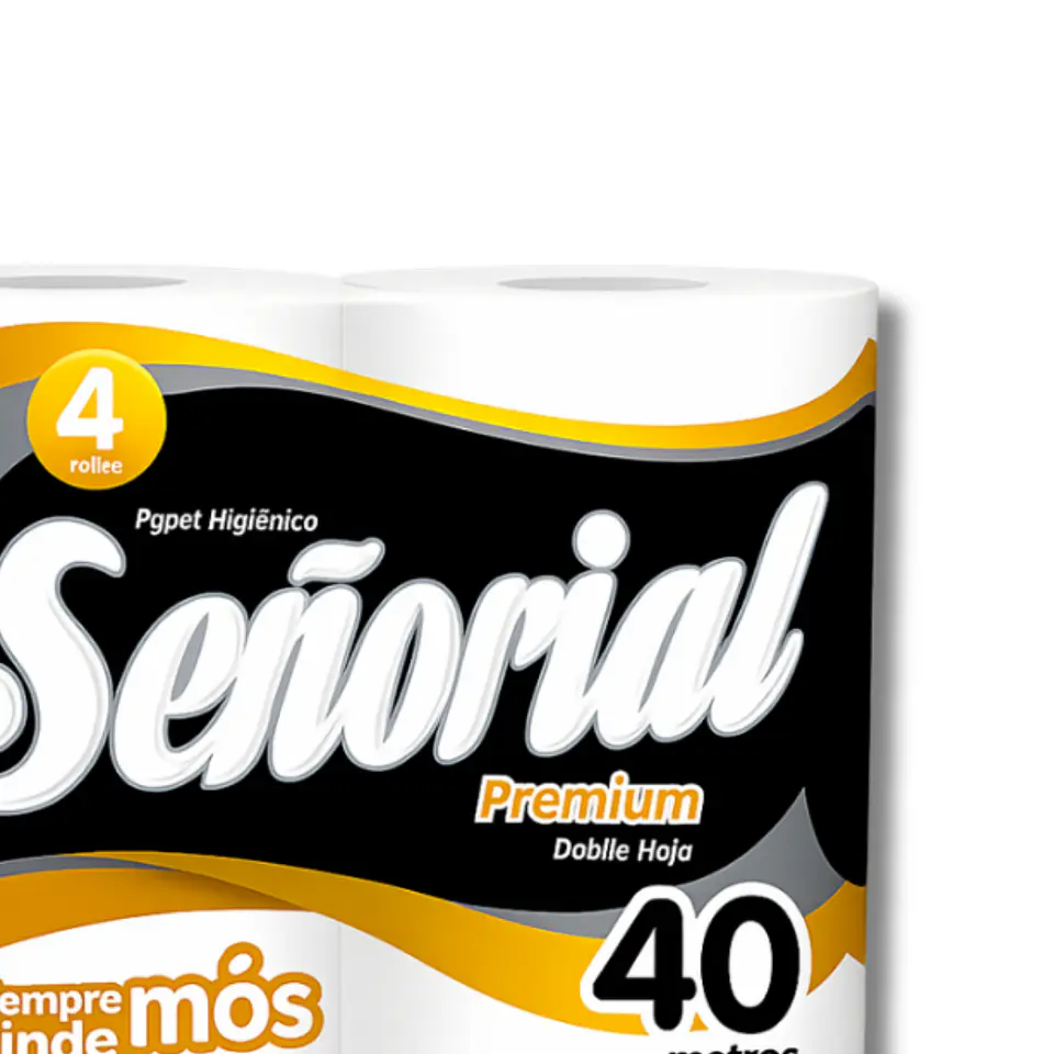 Papel Higiénico Señorial 40 mt Doble Hoja Bolsa por 24 Rollos  2