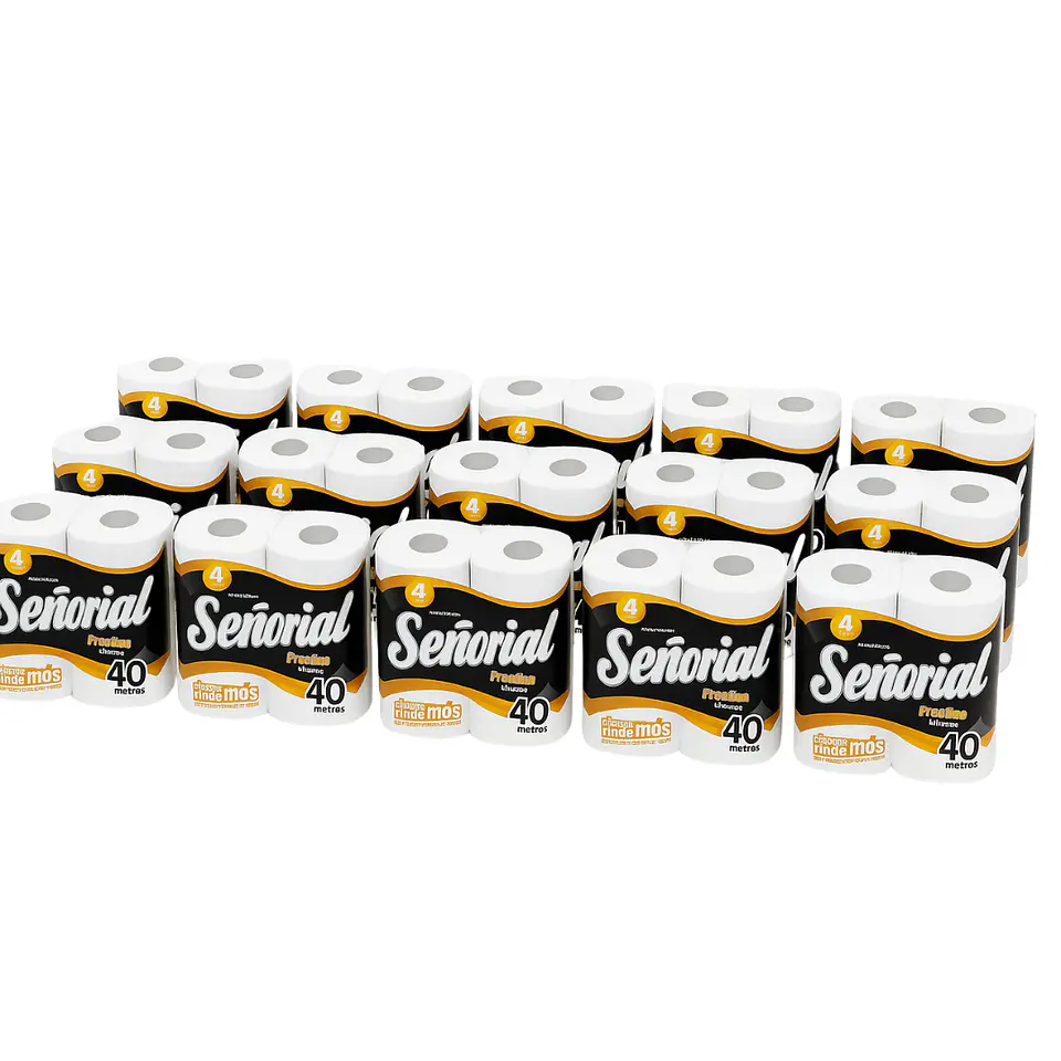 Papel Higiénico Señorial 40 mt Doble Hoja Bolsa por 24 Rollos  3