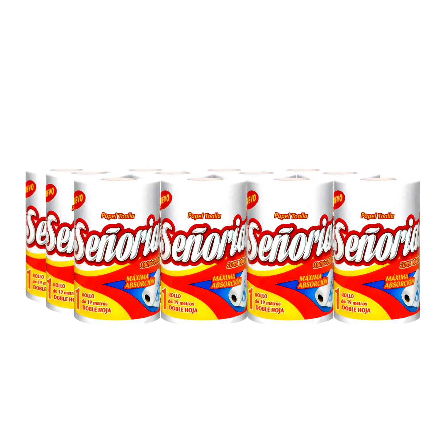Papel Toalla Señorial 19 mt Doble Hoja Bolsa por 12 Rollos 1