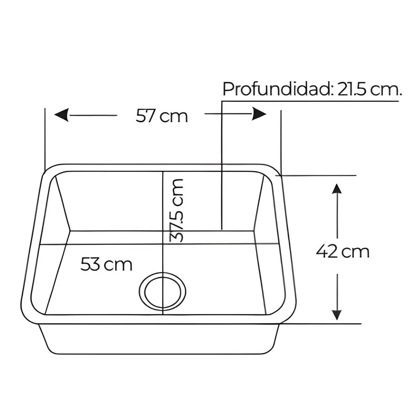 Lavadero de Cocina de Acero Inoxidable Satinado 3
