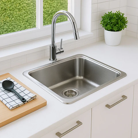 Lavadero de Cocina de Acero Inoxidable Satinado