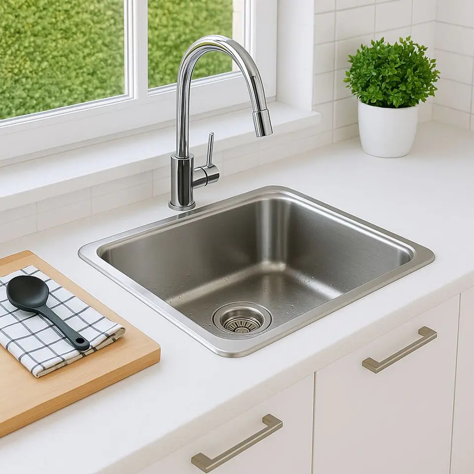 Lavadero de Cocina de Acero Inoxidable Satinado 2