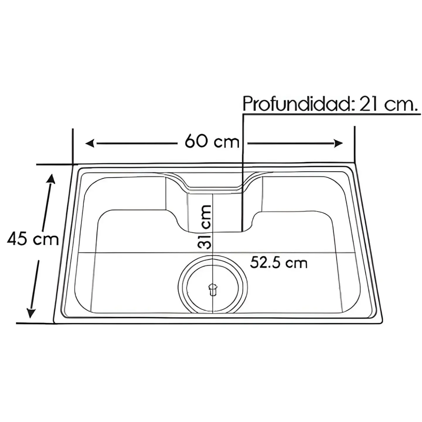 Lavadero de Cocina de Acero Inoxidable 3