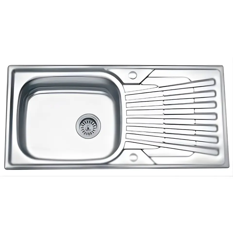 Lavadero 1 Poza con Escurridor Acero Inoxidable WLA10050J 1
