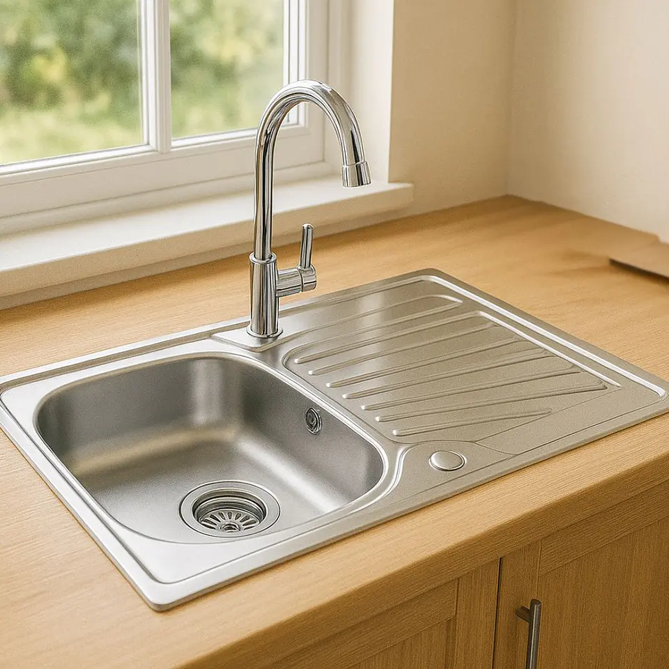 Lavadero 1 Poza con Escurridor Acero Inoxidable WLA10050J 2