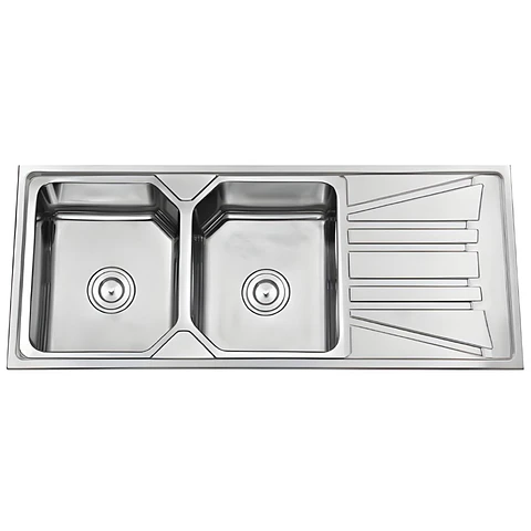 Lavadero 2 Pozas con Escurridor Acero Inoxidable WDA12050J