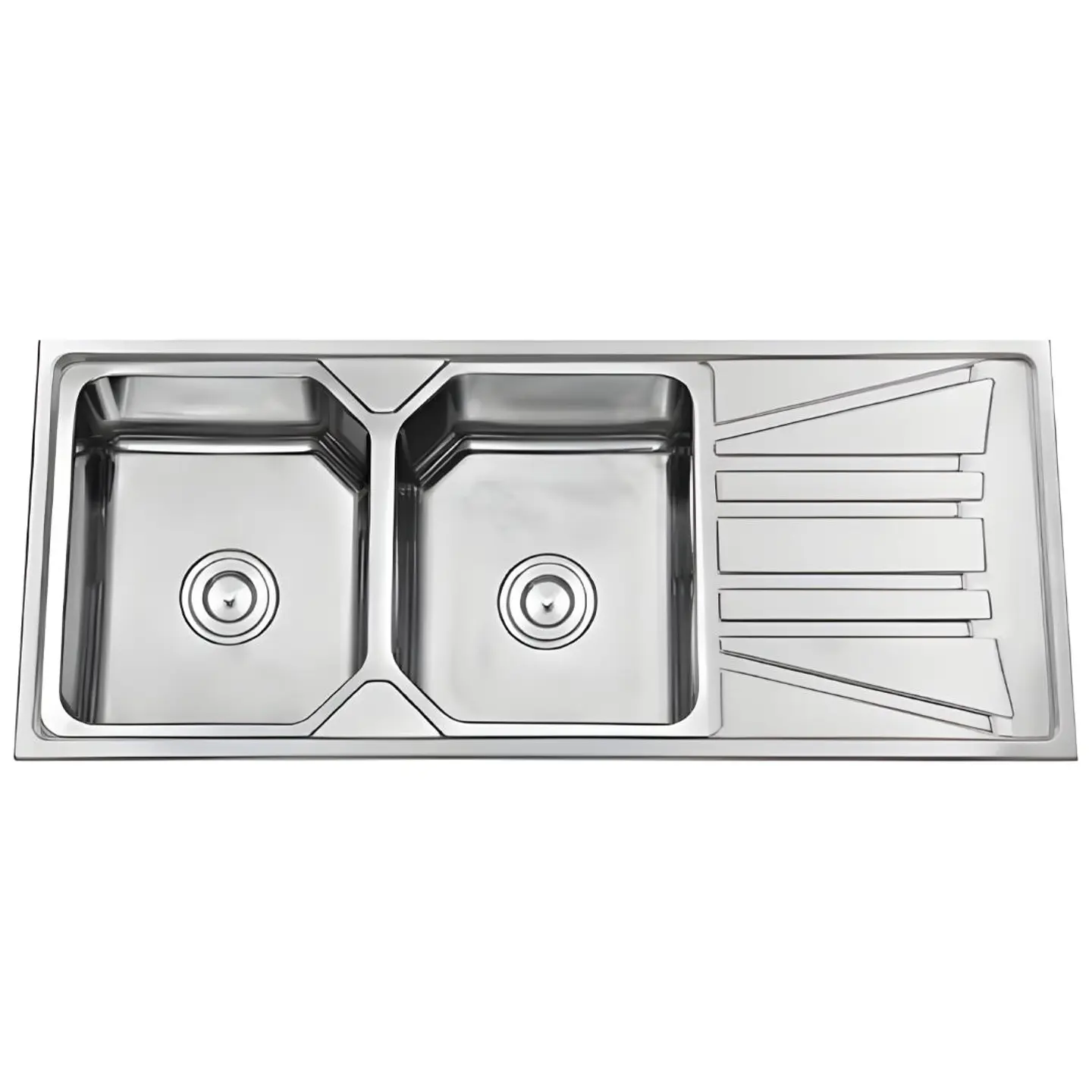 Lavadero 2 Pozas con Escurridor Acero Inoxidable WDA12050J 1