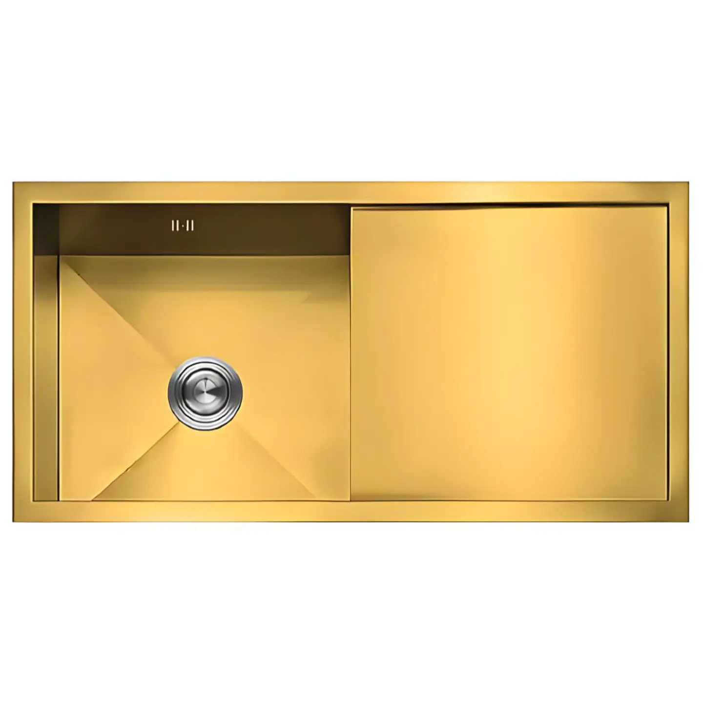 Lavadero con Escurridor Acero Inoxidable Dorado 1
