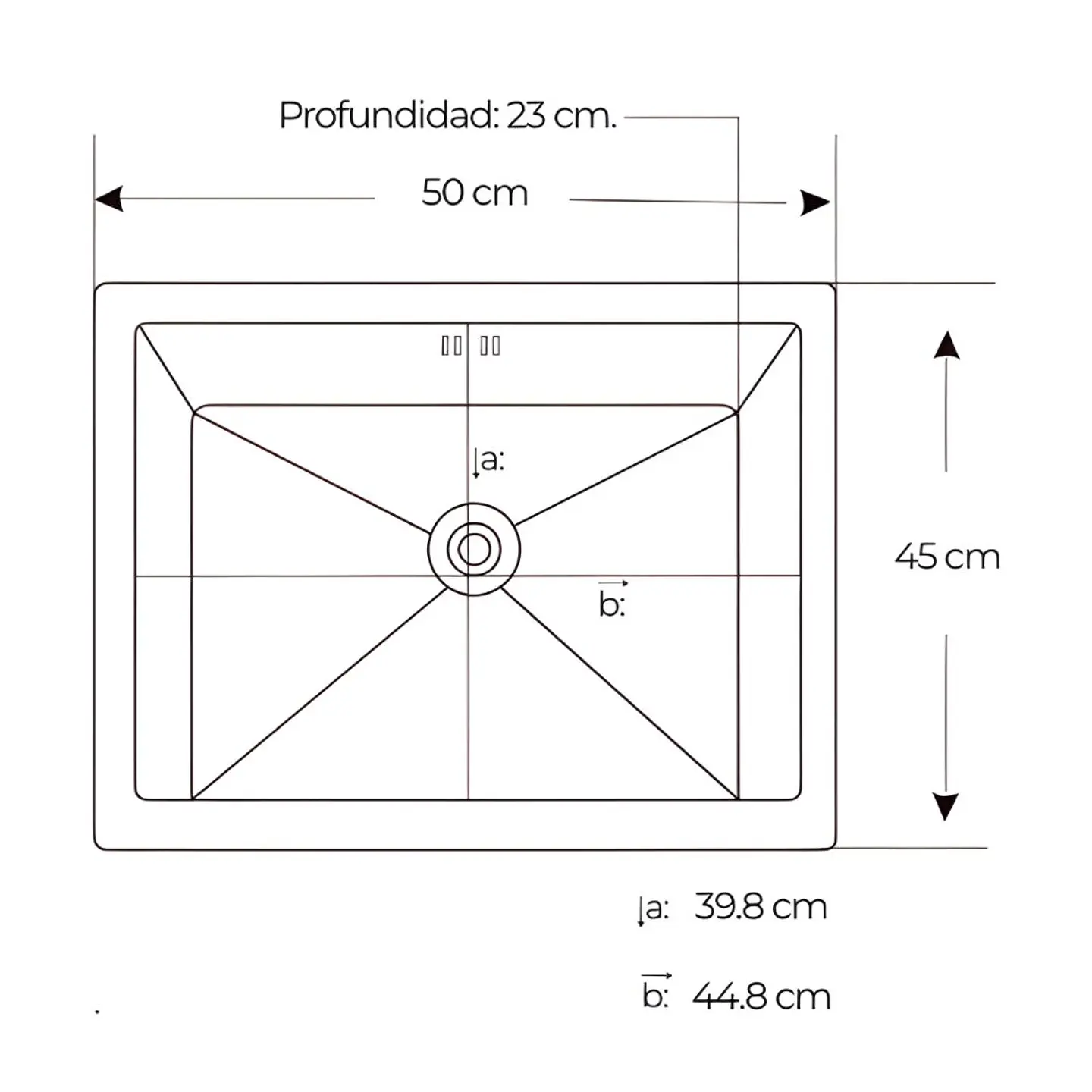Lavadero 1 Poza Acero Inoxidable Dorado US07-5045 3