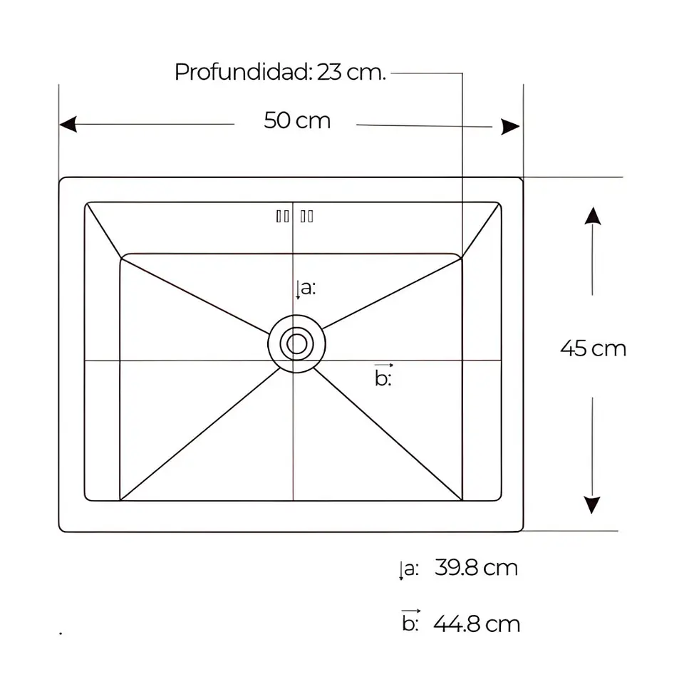 Lavadero 1 Poza Acero Inoxidable Dorado US07-5045 3