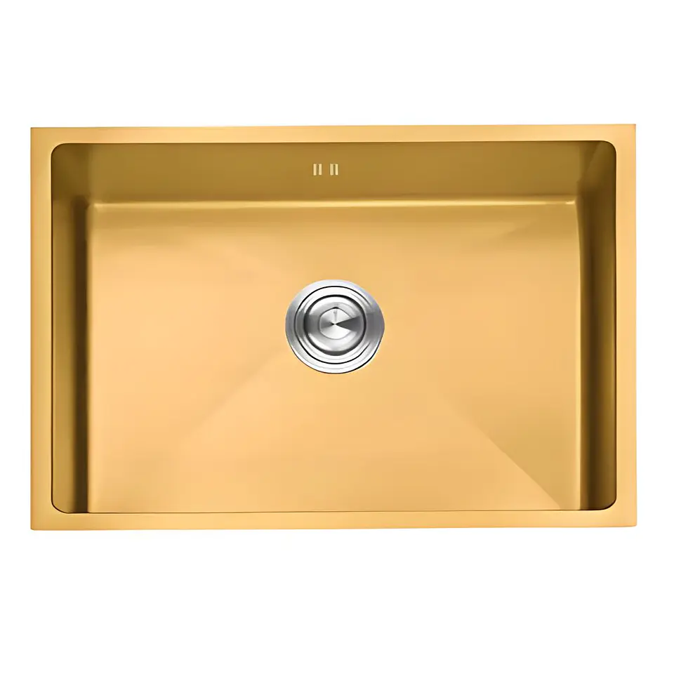 Lavadero 1 Poza Acero Inoxidable Dorado US07-7646 1