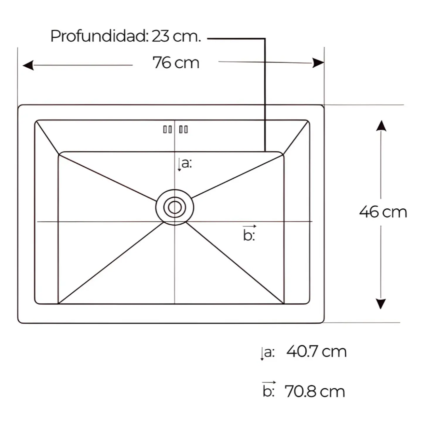 Lavadero 1 Poza Acero Inoxidable Negro US01-7646 3