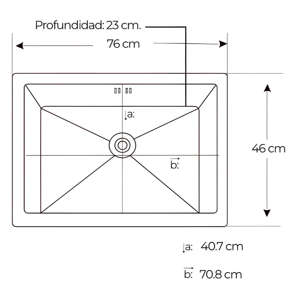 Lavadero 1 Poza Acero Inoxidable Negro US01-7646 3