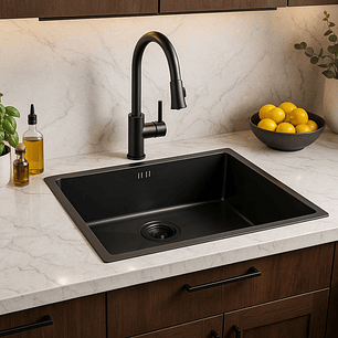 Lavadero 1 Poza Acero Inoxidable Negro US01-5045