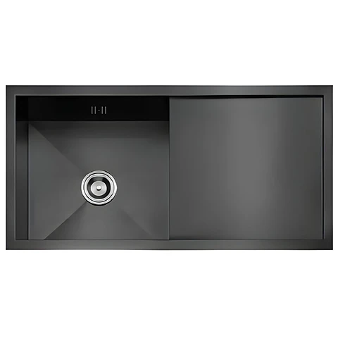 Lavadero 1 Poza con Escurridor Acero Inoxidable Negro ULS01-10050