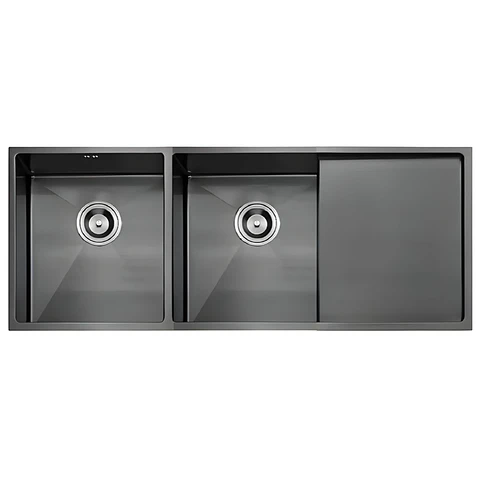 Lavadero 2 Poza con Escurridor Acero Inoxidable