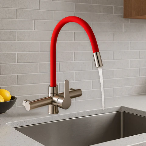 Mezcladora para Cocina Rojo Satinado 