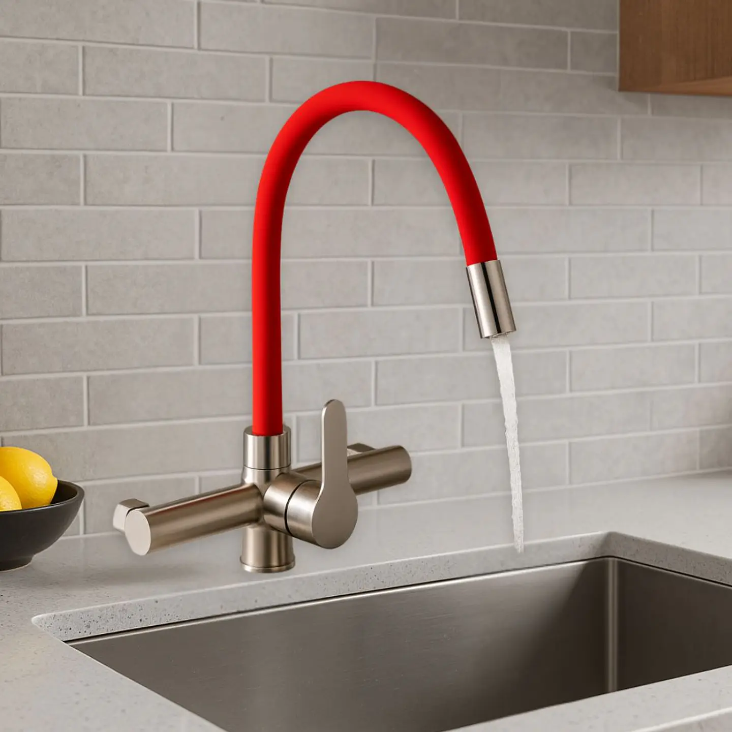 Mezcladora para Cocina Rojo Satinado  2