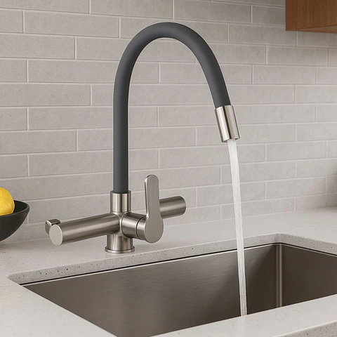 Mezcladora para Cocina Gris Satinado 
