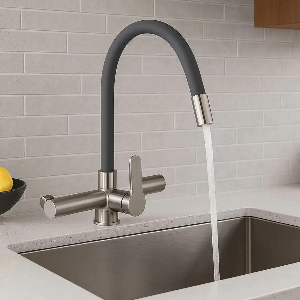 Mezcladora para Cocina Gris Satinado  2
