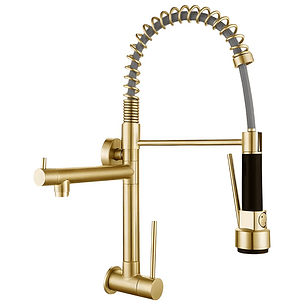 Llave Ganso Dorado Acero Inoxidable