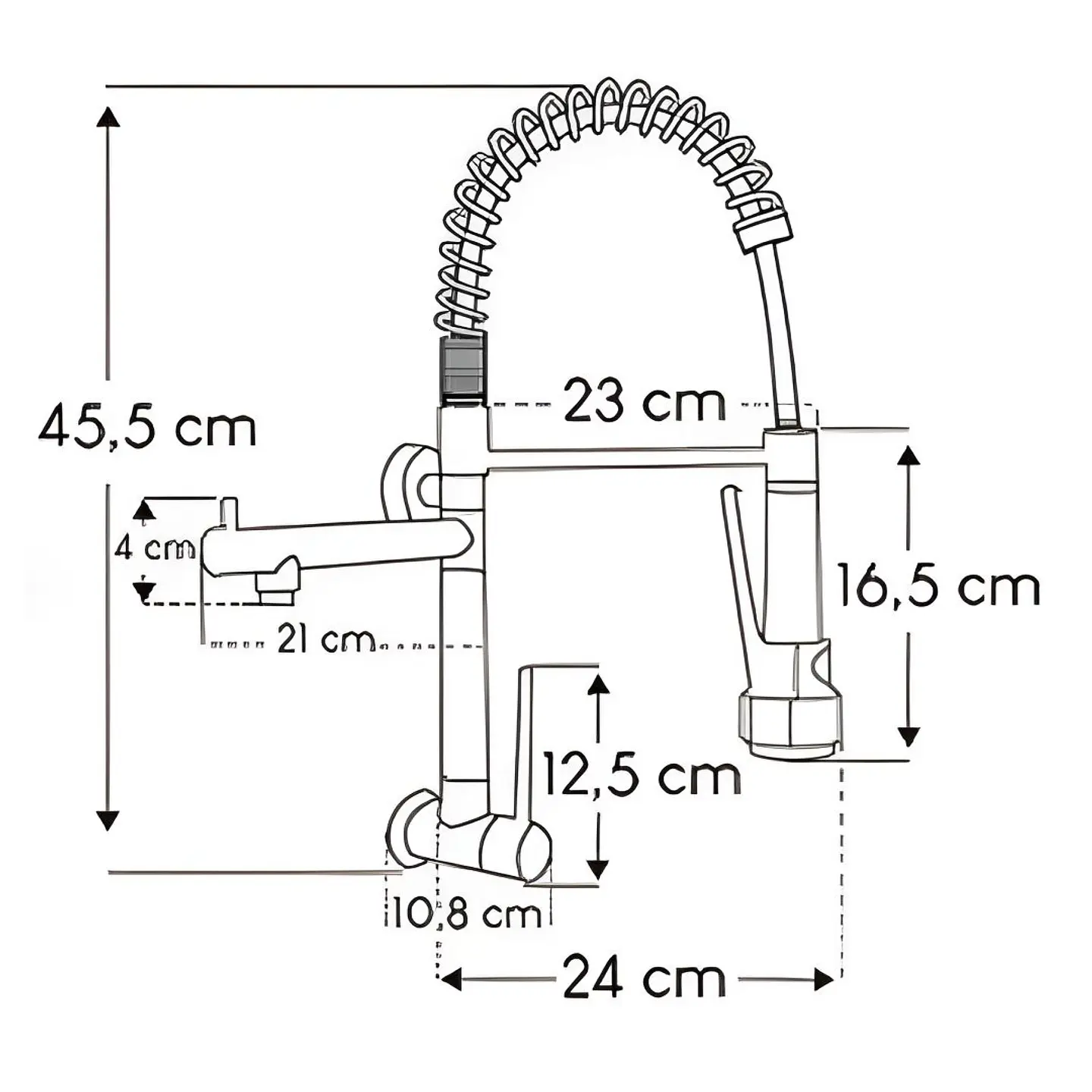 Llave Ganso Dorado Acero Inoxidable 4