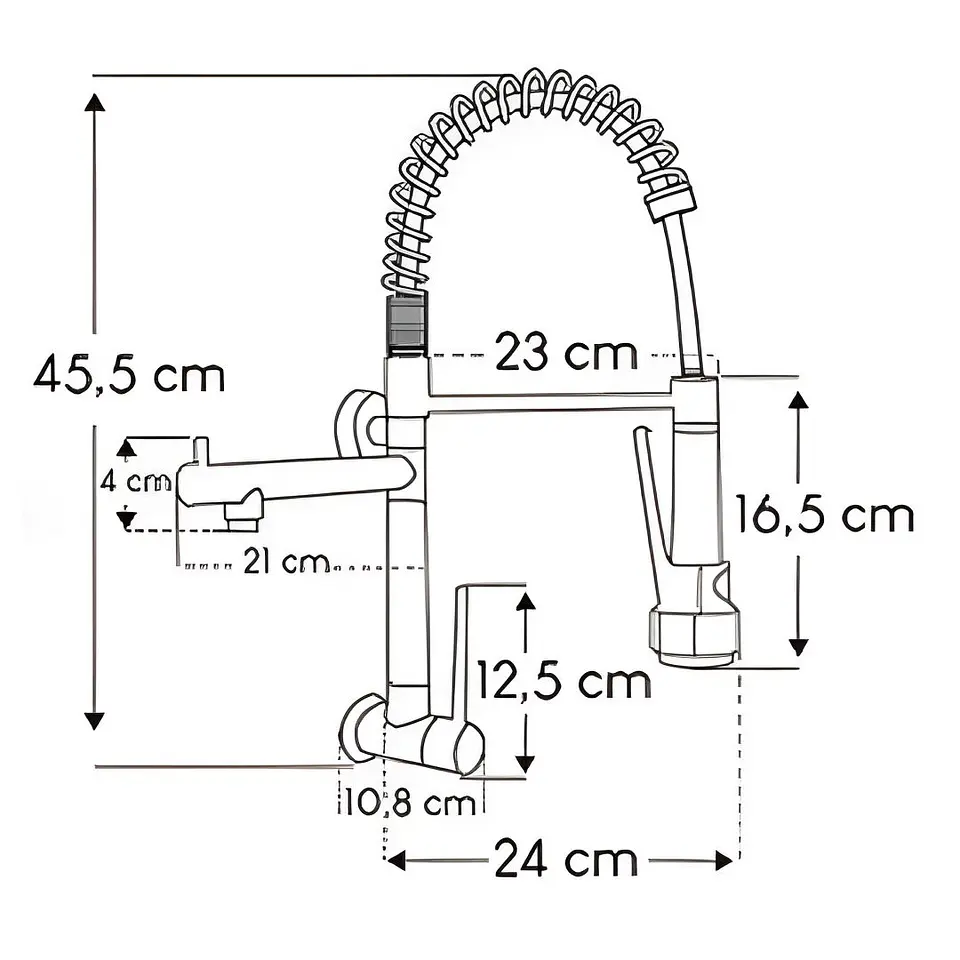 Llave Ganso Dorado Acero Inoxidable 4