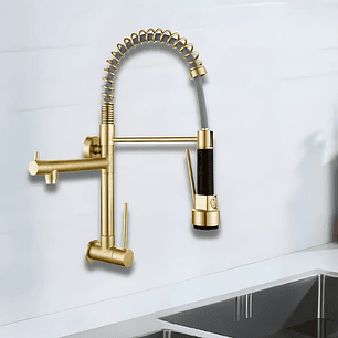 Llave Ganso Dorado Acero Inoxidable