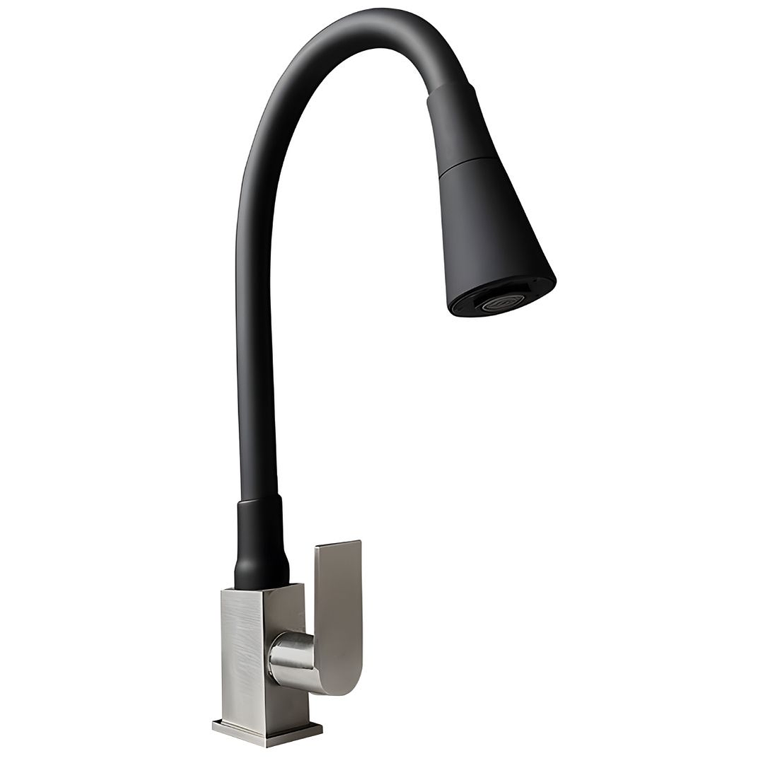 Llave de Cocina Negro Mate Acero Inoxidable 1