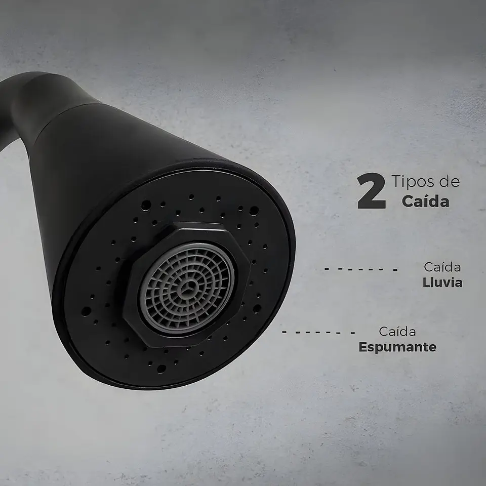 Llave de Cocina Negro Mate Acero Inoxidable 3