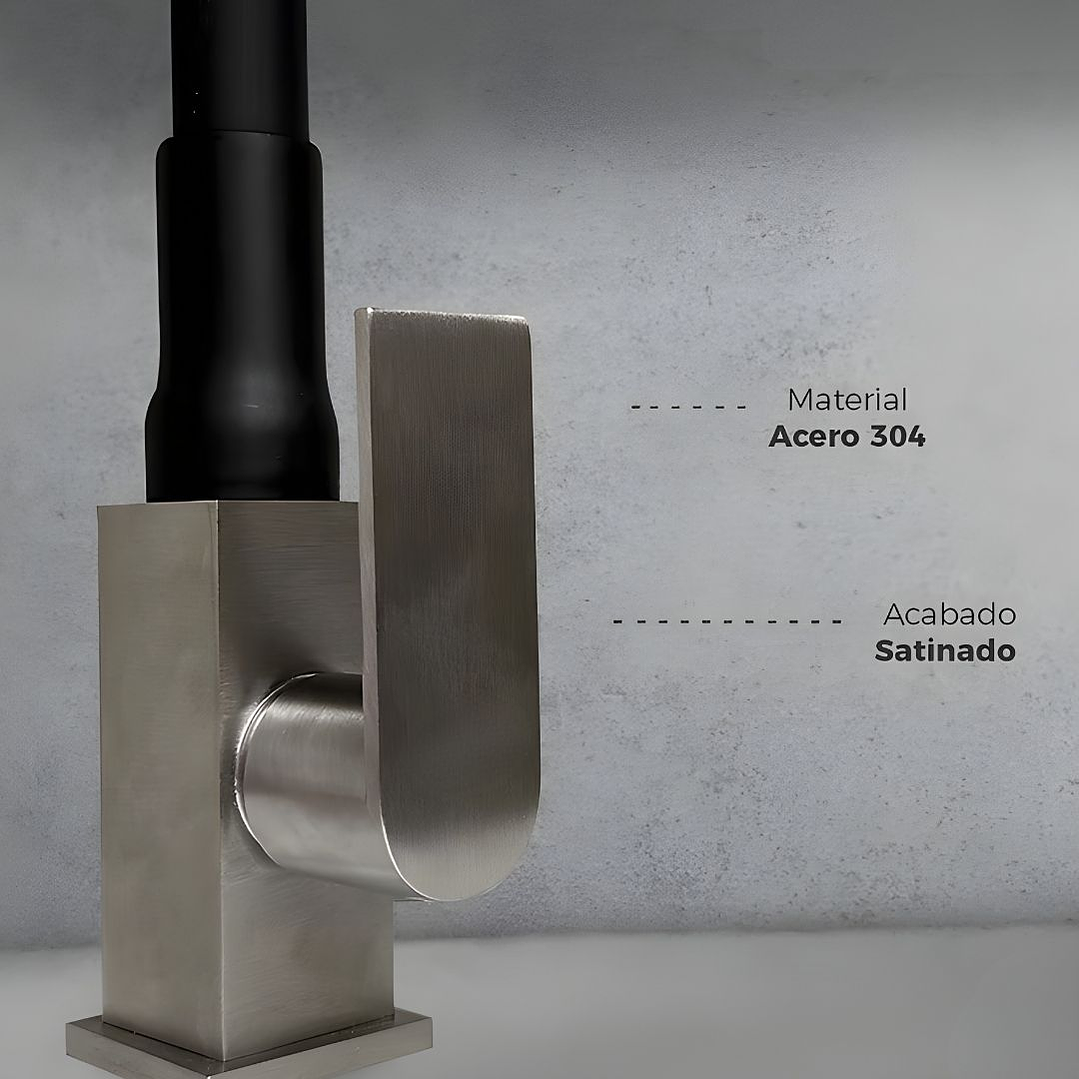 Llave de Cocina Negro Mate Acero Inoxidable 4