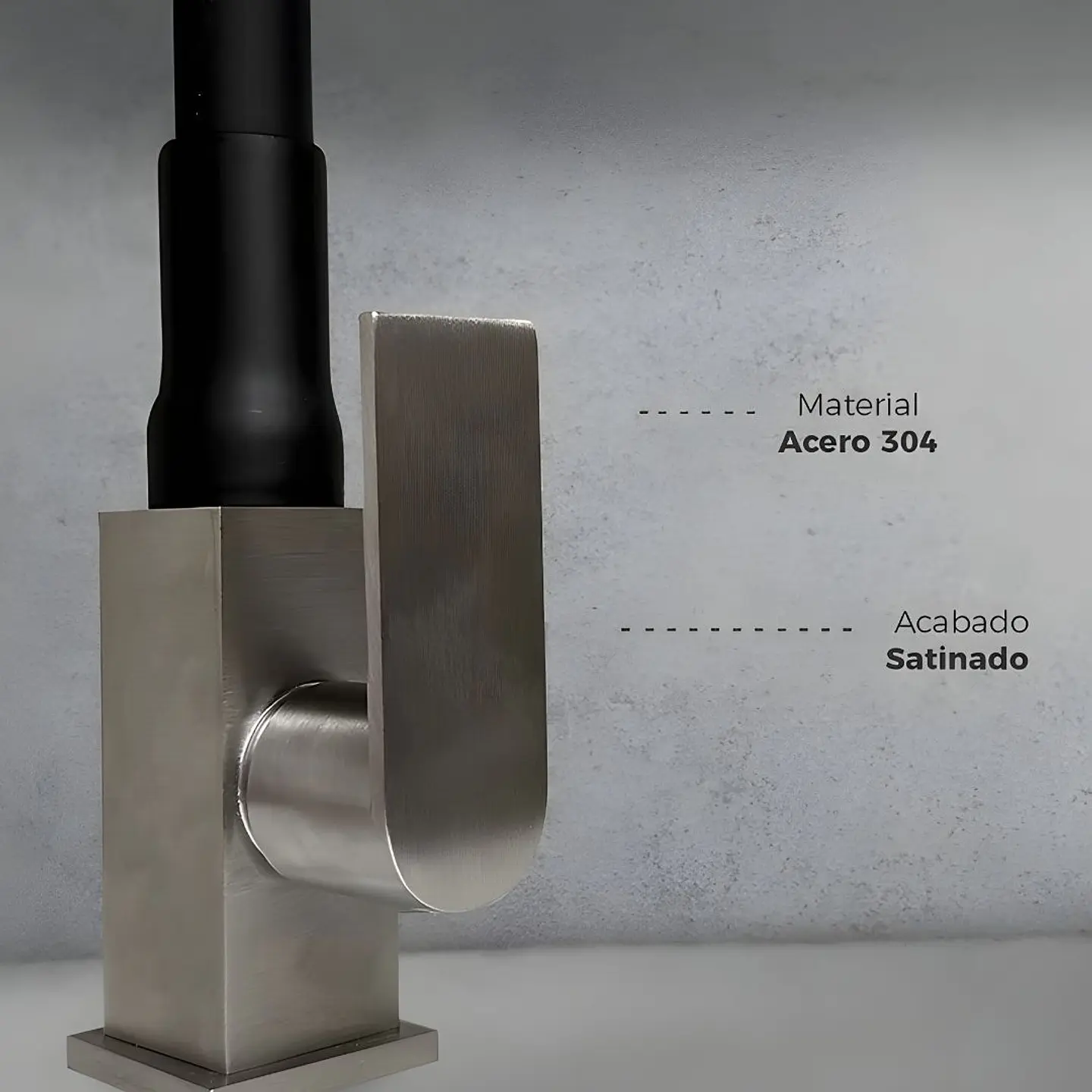 Llave de Cocina Negro Mate Acero Inoxidable 4