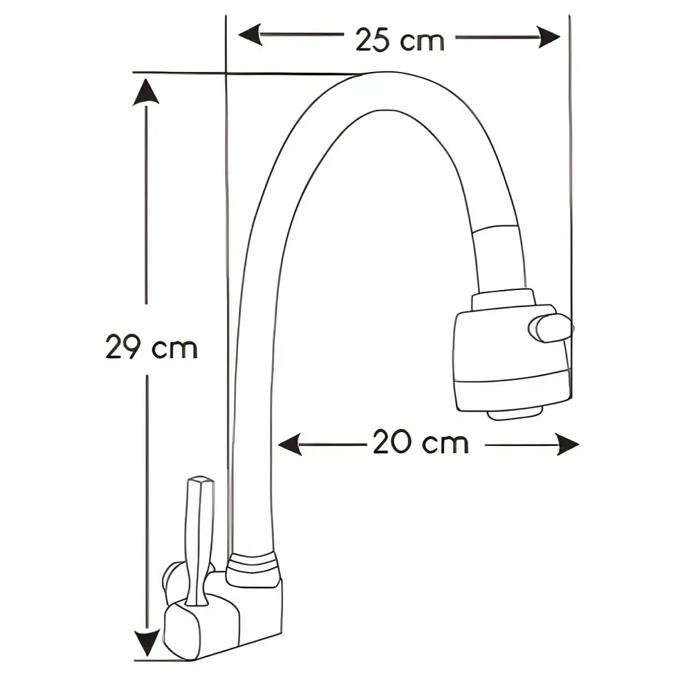 Llave Ganso Negro Cromado 3