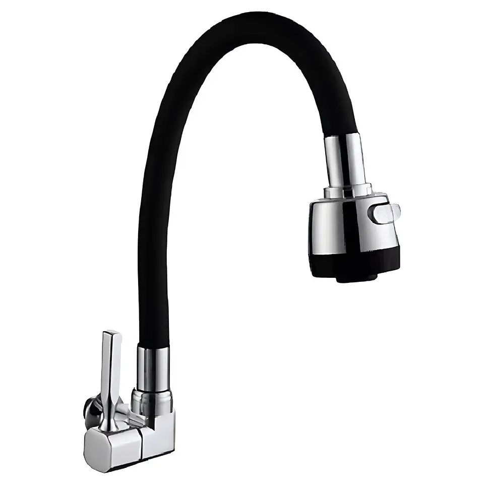 Llave Ganso Negro Cromado 1